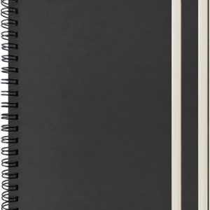 Blank Spiral Notebook, 2-Pack, Soft Cover, Sketch book, 100 Pages / 50 Sheets, 7.5 inch x 5.1 inch, 100GSM, (Black)