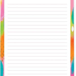 Large Notepad, Brush Strokes – 6" x 8", Cute Notepad with 150 Tear-Off Sheets, Features the Word “Notes” on Every Page – Perfect for Note Taking, List Making, and More
