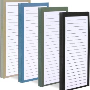 4 Pack Magnetic Notepads for Refrigerator, Notepad Grocery List Large Magnet Pad for Fridge,Full Magnet Back Design Magnetic Memo Pads for Grocery List, Shopping List, to-Do List(200 Sheets)