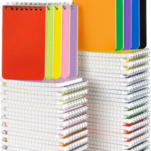 Pocket Notebook Bulk 60 Packs, 3x5 Inch Small Notepad Top Bound With Lined Pages, 10 Vibrant Colored Mini Spiral Notebooks 60Sheets/120Pages (80GSM), Memo Pads for Home, School, College, Office